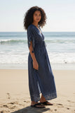 SLDVDPY__DD_La Bohème Satin Empire-Waist Kaftan Navy Blue Print Dress 2