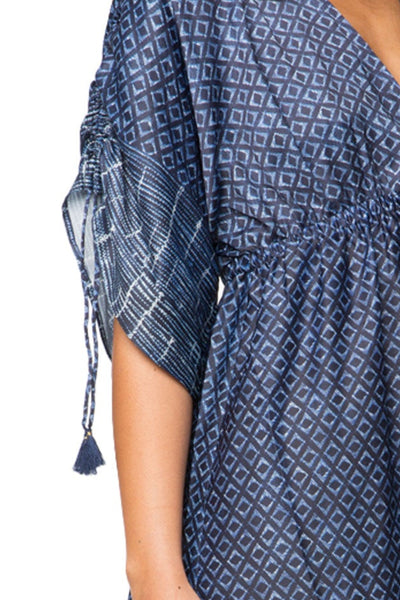 SLDVDPY__DD_La Bohème Satin Empire-Waist Kaftan Navy Blue Print Dress