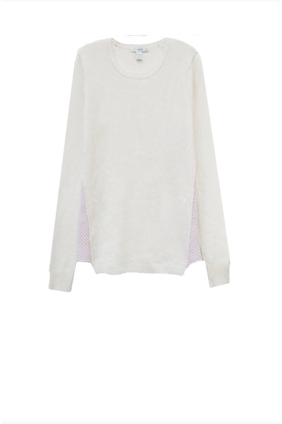 100% Cashmere Side Panel Crewneck Sweater