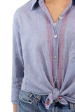 Everyday Hand Stitched Boyfriend Shirt in Cotton Chambray