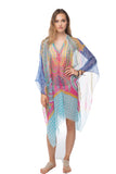 Paisley Stamp Print Coverup Kaftan