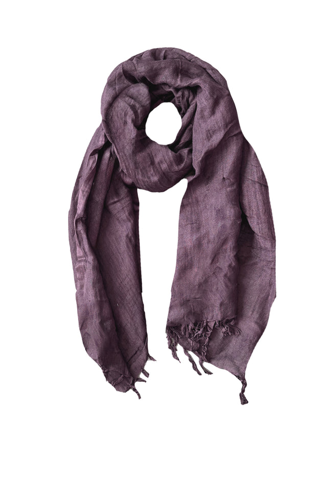 Washed Solid Luxury LInen-Rayon Scarf, Wrap, and Sarong