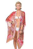 Moroccan Shaker Print Kimono Coverup
