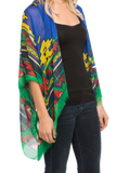 Sunburst Nation Sheer Print Kimono Coverup