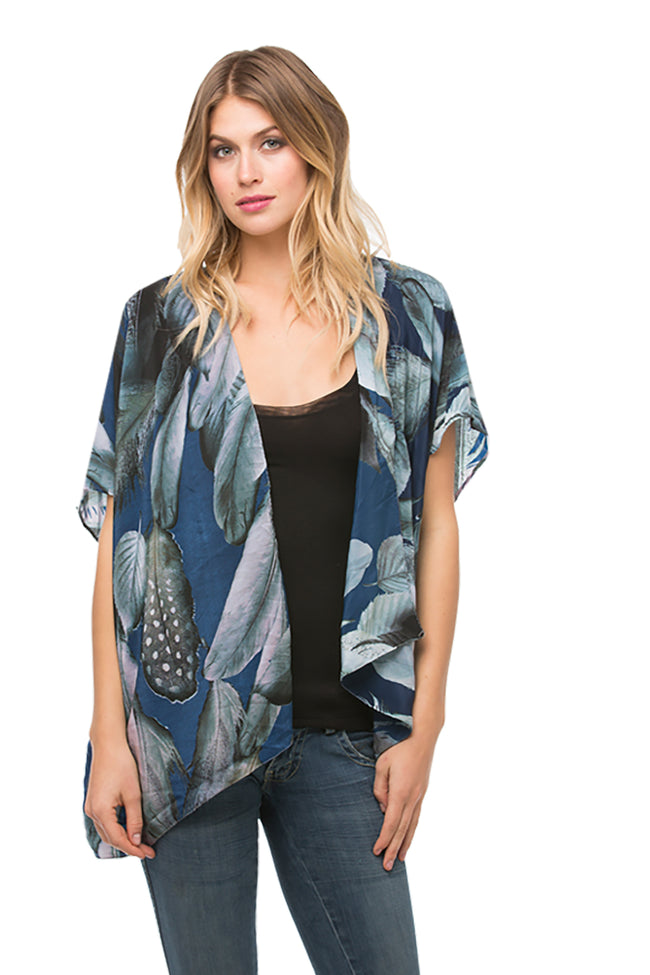 Dream Cathcher Print Silky Feel Kimono Wrap