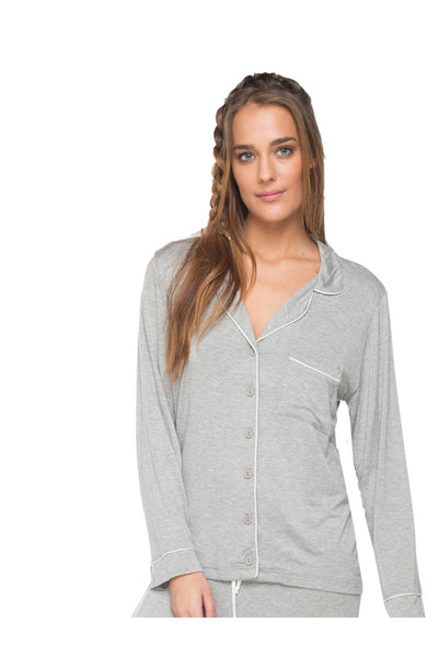 Pippa Pajama Knit Jersey PJ Top/Short Set by Loungerie