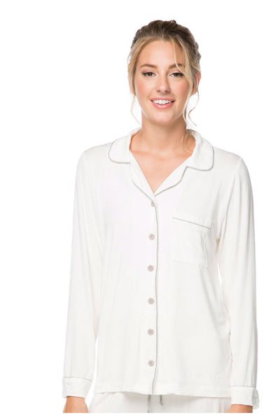 Pippa Pajama Knit Jersey PJ Top/Short Set by Loungerie