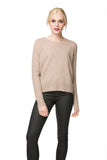 100% Cashmere Basket Weave Crew