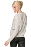 100% Cashmere Basket Weave Crew