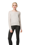 100% Cashmere Basket Weave Crew