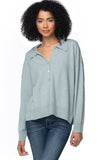 Rose Washable Cashmere Collared Button Front Cardigan mint green