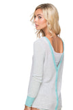 SLRCVCF_Bi-Color Reversible Cashmere Knit Cardigan on Sale back view