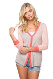 SLRCVCF_Bi-Color Reversible Cashmere Knit Cardigan on Sale