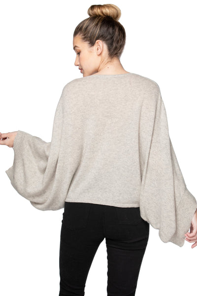 100% Cashmere Harbor Crew Crop Sweater | Sale