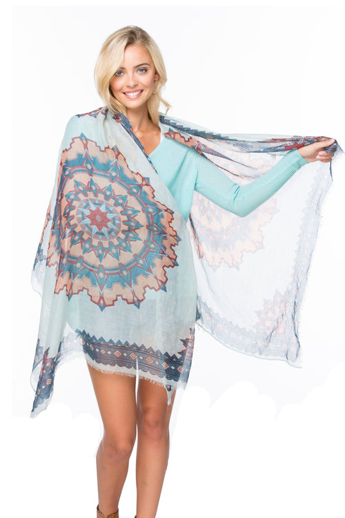 Spirit Medallion Print Wrap/Scarf