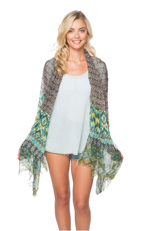 Free Falling Print Wrap/Scarf