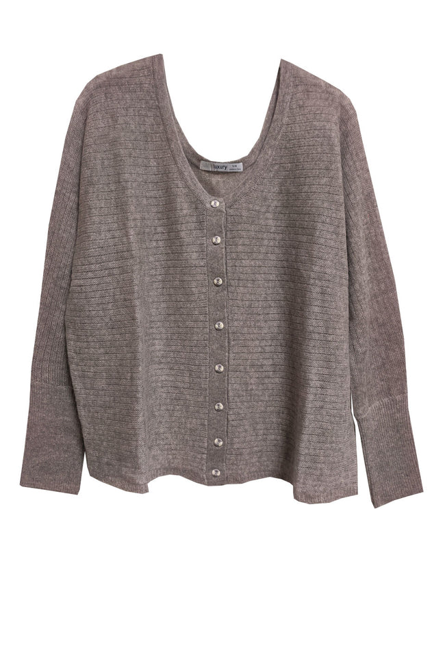 100% Cashmere Reversible Crew & Cardi