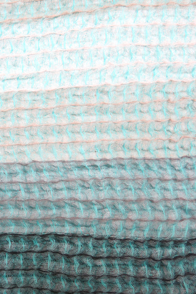 Ombre Waffle Weave Hand Loomed Wrap Scarf