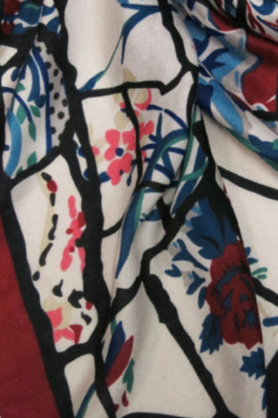 SLTFP36_Red Glasss Flower Scarf