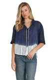 Zane 100% Natural Cotton Top in Pigment Dip Dye
