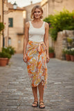 SMV92_Leopard Palm Orange Luxury Print Sarong Multi-Wear Wrap Scarf 2