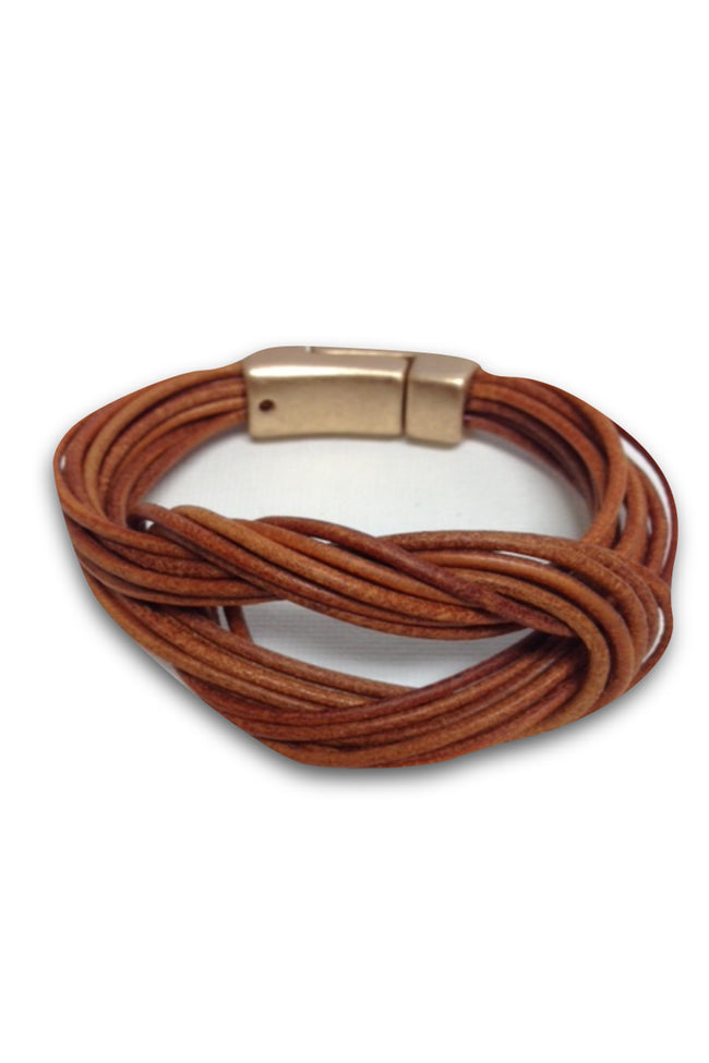 Leather Love Knot Bracelet
