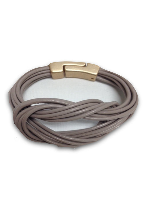 Leather Love Knot Bracelet