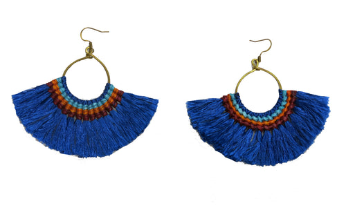 Silk Fringe Boho Earrings