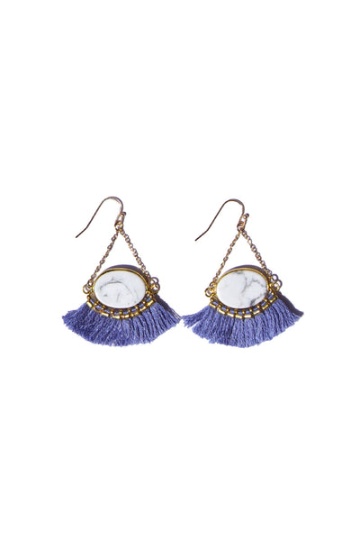 Stone & Fringe Earrings