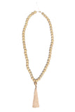 Wooden Beads Tassel Necklace