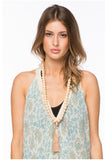 Wooden Beads Tassel Necklace