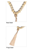 Wooden Beads Tassel Necklace