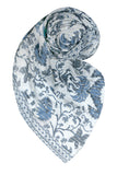 Open-Shoulder Sundress Cover-Up in Noble Cockerel Batik Blue Print