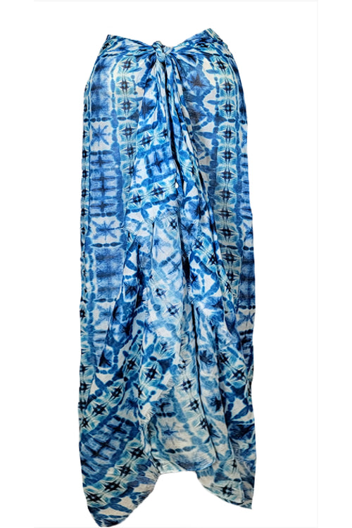 Oceanus Print Luxury Sarong Wrap Scarf