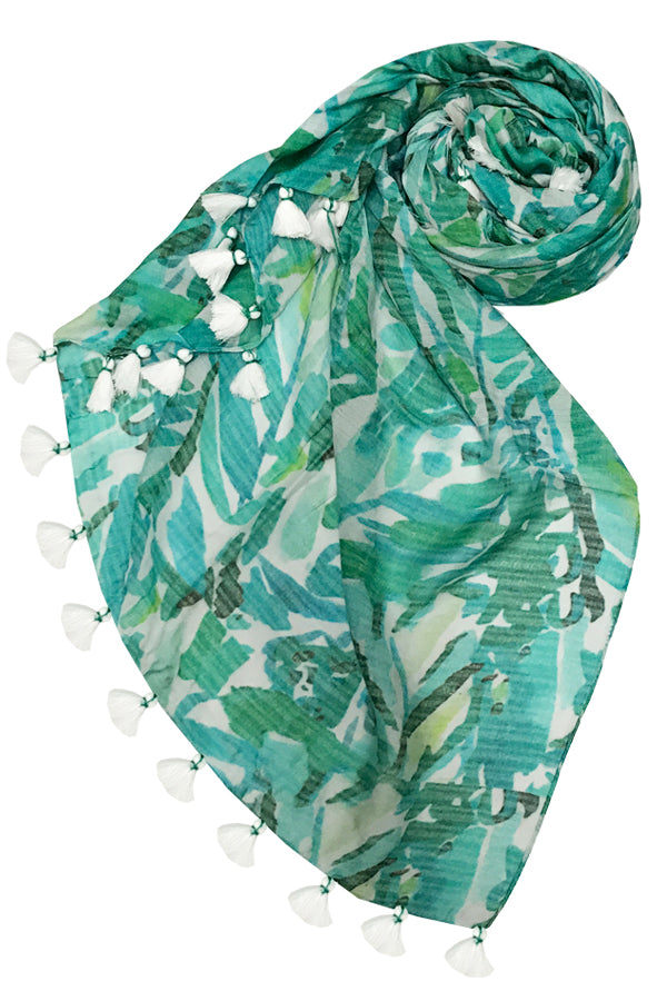 Maxi Halter Sundress Coverup in Jungle Dweller Bright Green Print