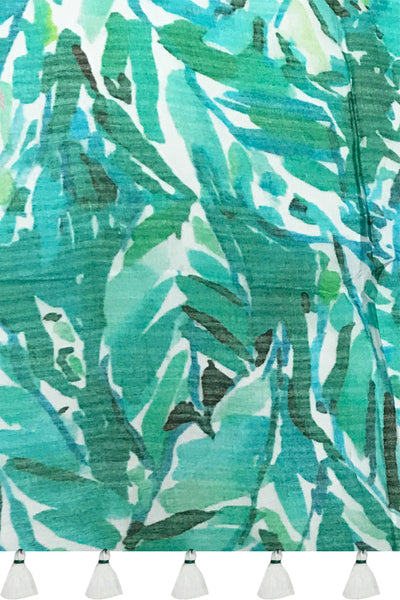 Maxi Halter Sundress Coverup in Jungle Dweller Bright Green Print