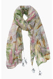 World Traveler Luxury Tassel Print Sarong Wrap Scarf