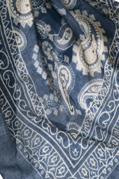 SPSSP55-Navy Paisley blue print