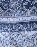 Maxi Tassel Coverup Sundress  in Floral Temple Navy and White Print