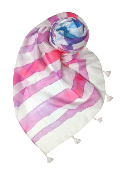 SPSSS241-Ocean multi stripe horizon print