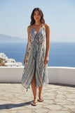 SPSSS84-Navy Antique Haven Multi Tassel Coverup blue