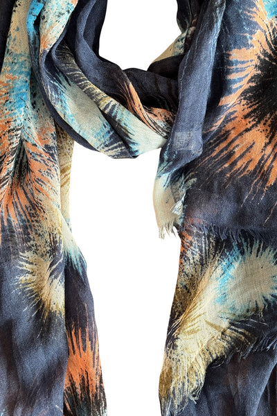 SPW-W03-navy-blue-Starburst-Print-Wool-Scarf