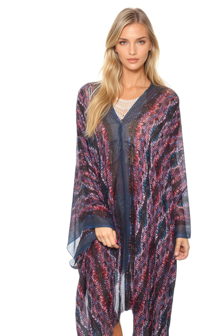 Free Spirit Multi-Wear Coverup Vest Dress in Tea for Two Print