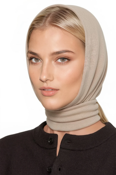 100% Cashmere Knit Luxury Square Bandana Scarf Accessory