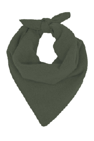 100% Cashmere Knit 24" Square Bandana Scarf Accessory