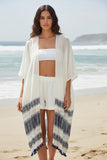 Sandy Bliss Hand Loomed Cotton Linen Coverup Kimono