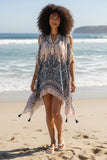 Open Shoulder Sundress Coverup in Good Omen Print