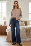Extra Soft Tencil - Cashmere Blend Drape Back Crop Crewneck Sweater