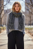 Twisted Chunky Hand-Knit Winter Scarf with Long Tassels