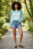 Olivia Crewneck Curved Bottom Zen Blend Sweater Knit Pullover